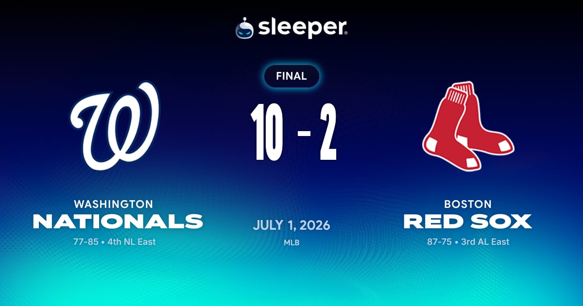 WSH @ BOS - 7/1/26 - Sleeper