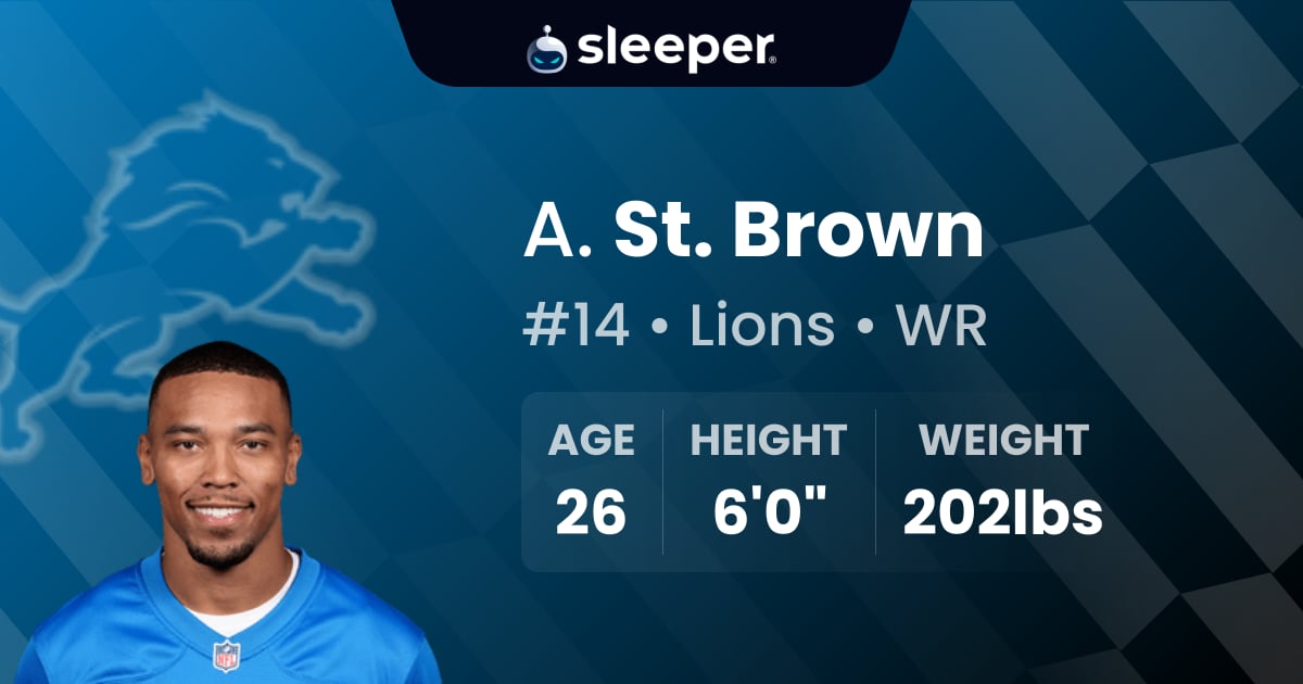 Amon-Ra St. Brown Stats, Info and Projections - Sleeper