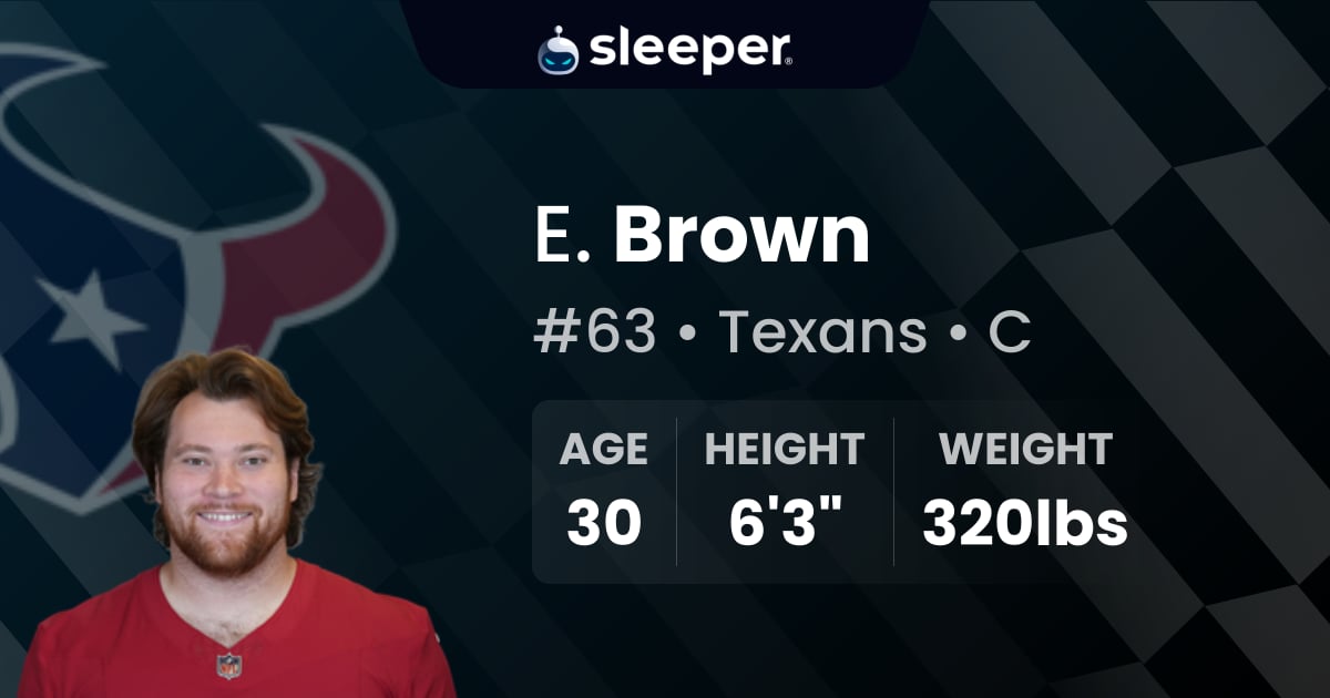 Evan Brown Stats, Info and Projections - Sleeper