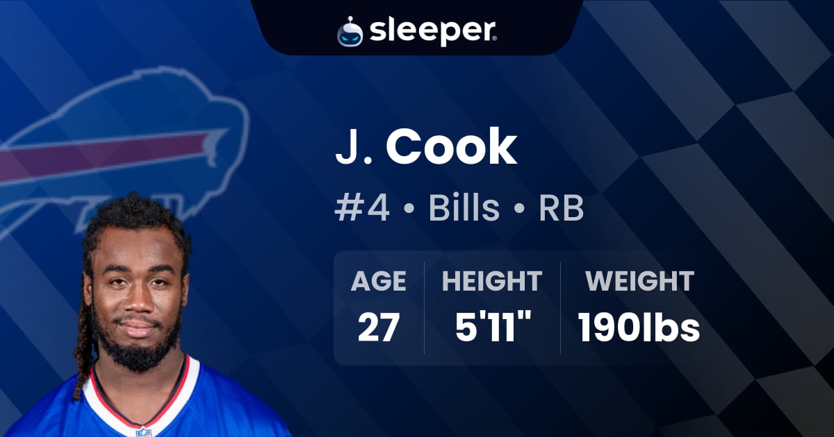 James Cook Stats, Info and Projections - Sleeper