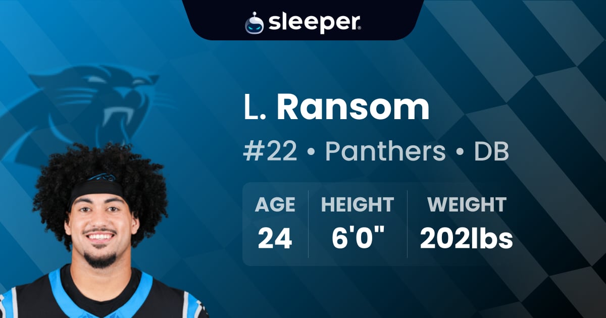 Lathan Ransom Stats, Info and Projections - Sleeper