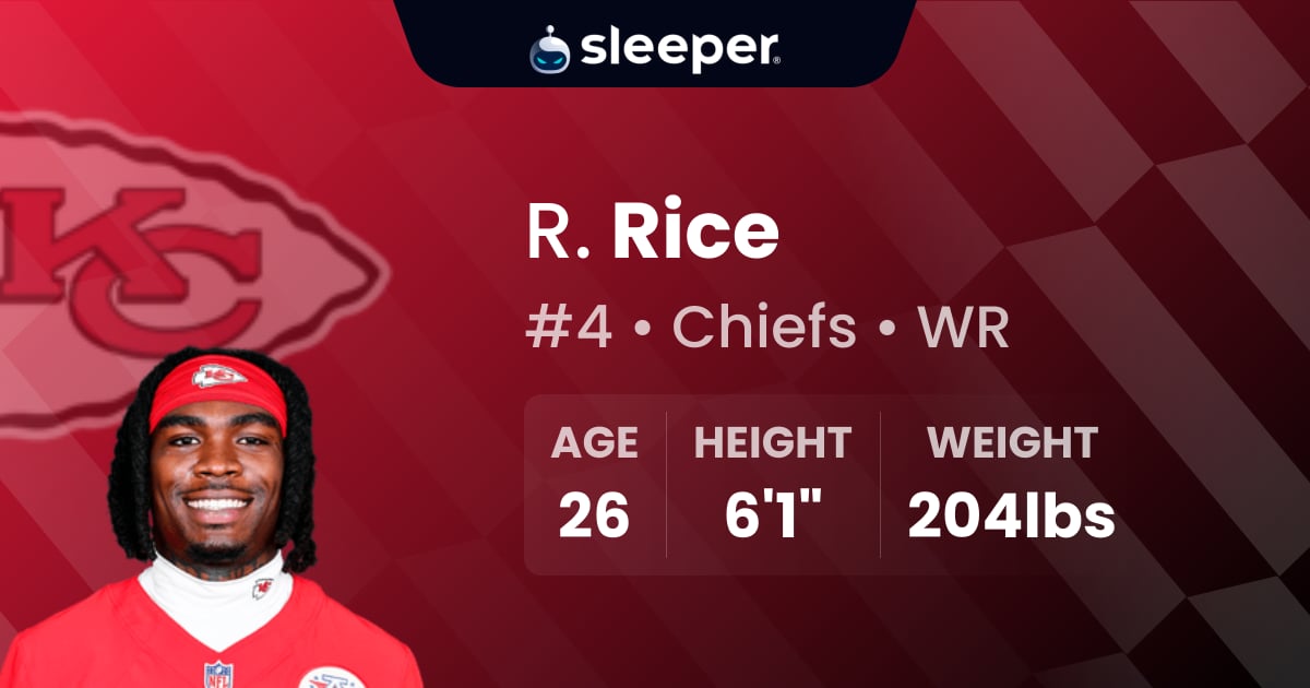 Rashee Rice Stats, Info and Projections - Sleeper