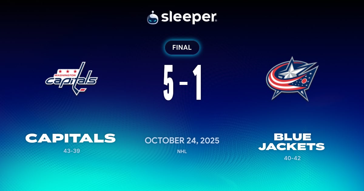 WSH @ CBJ - 10/24/25 - Sleeper